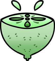 quirky gradient shaded cartoon lime