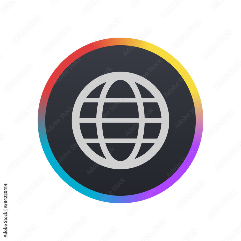 Wall mural globe - pictogram (icon)