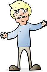 Fototapeta premium cartoon surprised man