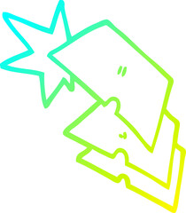 cold gradient line drawing cartoon shiny razorblades