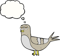 thought bubble cartoon pigeon