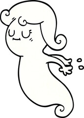 cartoon doodle ghost
