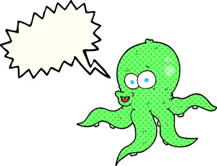 comic book speech bubble cartoon octopus