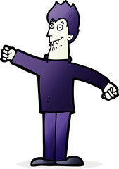 cartoon happy vampire