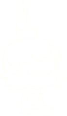 Christmas Woman Chalk Drawing