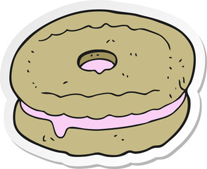 sticker of a cartoon biscuit