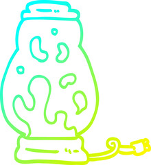 cold gradient line drawing cartoon lava lamp