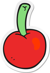 sticker of a cartoon cherry