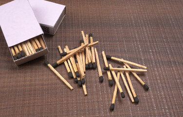 Close-up of a red match isolated on a white background. with clipping path