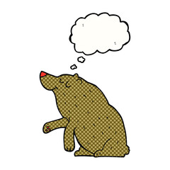 thought bubble cartoon bear