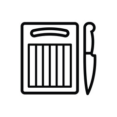 Cutting board icon vector design template