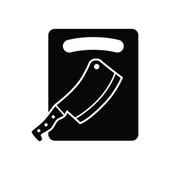 Cutting board icon vector design template