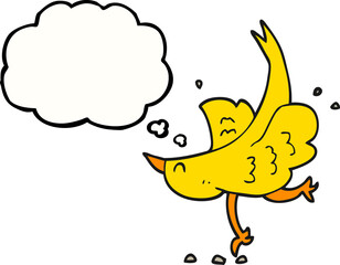 thought bubble cartoon bird