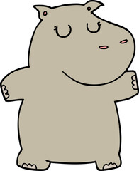 cartoon hippo