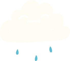 cartoon doodle happy rain cloud
