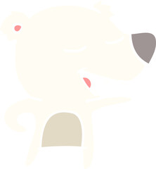 flat color style cartoon polar bear