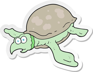 sticker of a cartoon turtle