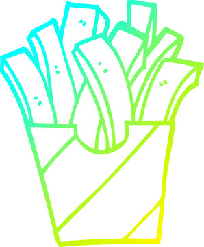 recommend clip art: cold gradient line drawing cartoon fries