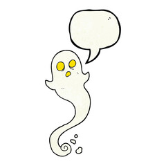 speech bubble textured cartoon halloween ghost