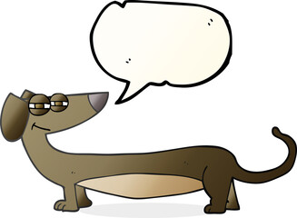 speech bubble cartoon dachshund