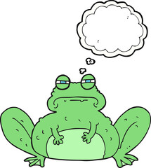 thought bubble cartoon frog