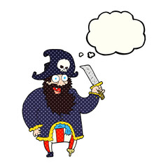 thought bubble cartoon pirate captain