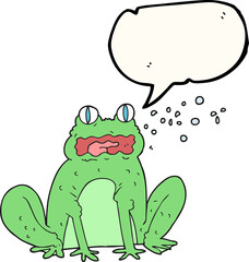 speech bubble cartoon burping frog
