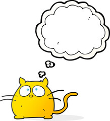 thought bubble cartoon cat
