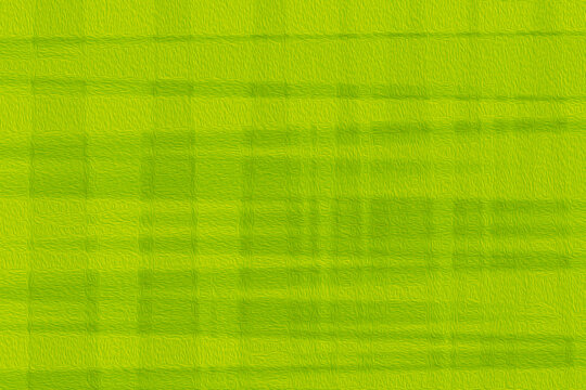 Fresh green colored cloth with light kasuri patterns vertically and horizontally. Image illustration.