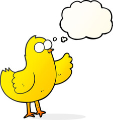thought bubble cartoon bird