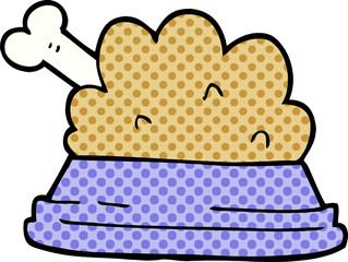cartoon doodle pet food