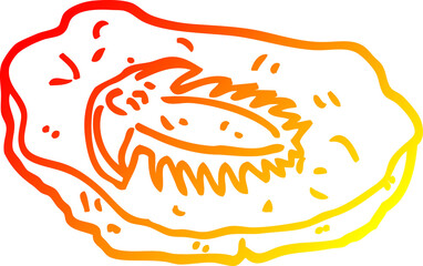 warm gradient line drawing cartoon ancient fossil © lineartestpilot