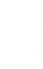 Christmas Man Chalk Drawing