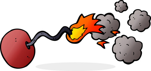 cartoon round bomb