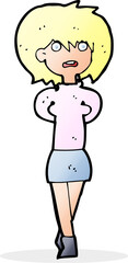 cartoon shocked woman