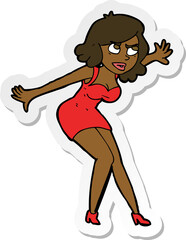 sticker of a cartoon female spy