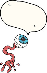 speech bubble cartoon gross eyeball