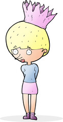 cartoon person wearing crown