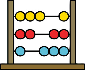 cute cartoon maths abacus