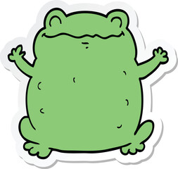 sticker of a cartoon toad