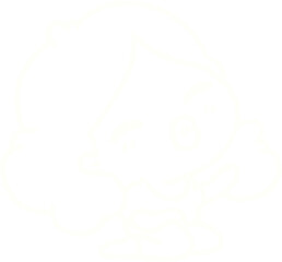 Happy Woman Chalk Drawing