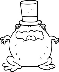 cartoon toad wearing top hat