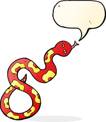 cartoon snake with speech bubble