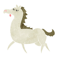 retro cartoon horse