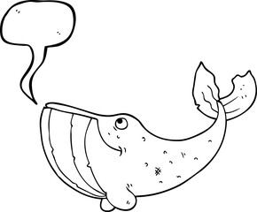 speech bubble cartoon whale