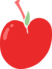 cartoon doodle of an apple
