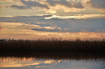 sunrise over the river