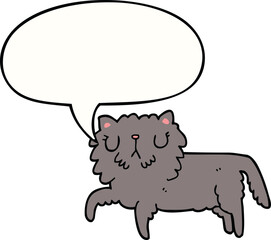 cartoon cat and speech bubble