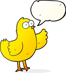 speech bubble cartoon bird