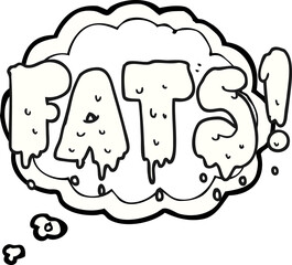 thought bubble cartoon fats word text